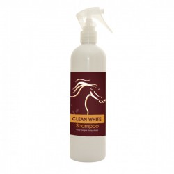 Suchy szampon dla siwych koni CLEAN WHITE Shampoo Over Horse 400 ML